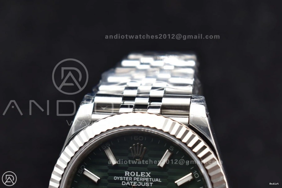 Fluted Jubilee Dial Edition Steel 41 VSF Green 904L VS3235 on Bracelet DateJust Bezel 126334 Textured Best 1:1 0312